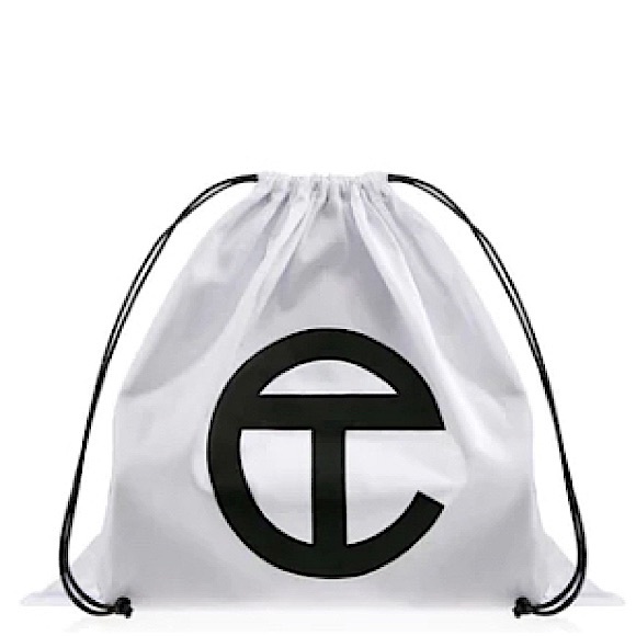 TELFAR Medium Jacquard Shopper Tote Crossbody Bag - Tan Monogram - Picture 7 of 7